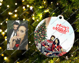 Palla di Natale Personalizzata in Plexiglass con Caricatura | Stile Simpson