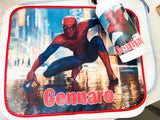 Spiderman Set Scuola Personalizzato - Borraccia e Tovaglietta per Bambini