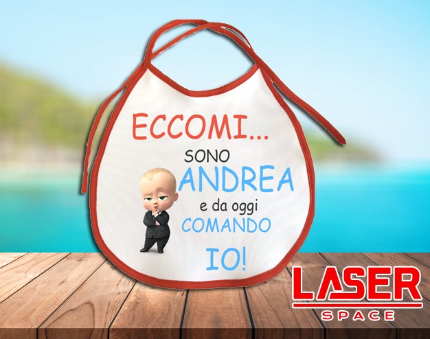 Bavaglino bambino stampa personalizzata baby boss 