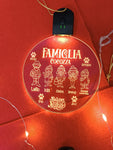 Palla di Natale Personalizzata con Luce LED RGB | Magica Decorazione Natalizia Incisa a Laser