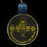 Palla di Natale Personalizzata con Luce LED RGB | Magica Decorazione Natalizia Incisa a Laser