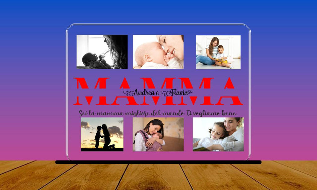 Targa personalizzata Festa della mamma in plexiglass