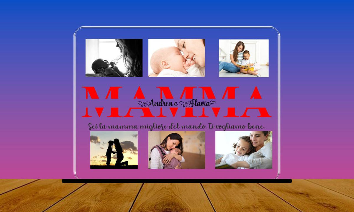 Targa personalizzata Festa della mamma in plexiglass