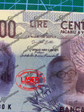 Banconota Fantozzi 100.000 mila lire Teca in plexiglass