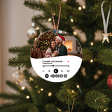 addobbo natalizio personalizzato con foto e codice Spotify