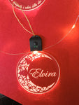 Palla di Natale Personalizzata con Luce LED RGB | Magica Decorazione Natalizia Incisa a Laser
