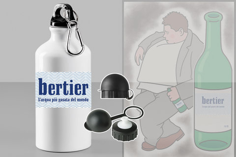 borraccia acqua bertier fantozzi gadget 