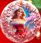 Pallina di Natale Barbie effetto 3D - Plexiglass - Stampa Uv