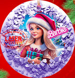 Pallina di Natale Barbie effetto 3D - Plexiglass - Stampa Uv
