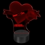 Led Lamp 3D Illusion San Valentino