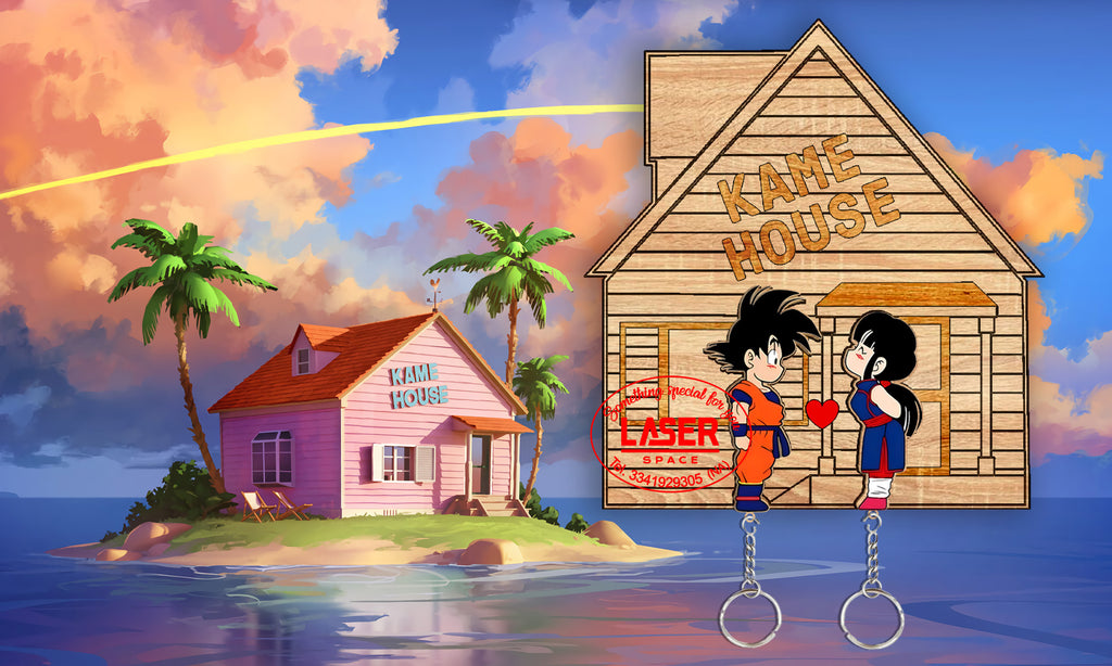 Portachiavi a forma di Kame House, la casa di Goku e Kikiin Dragon Ball