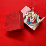 Pallina di Natale “Aspettando Te” personalizzata per gravidanza, appesa all’albero