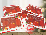 Tovaglietta personalizzata con nome bambino per Babbo Natale colazione merenda biscotti per Natale carota Notte di Natale bordo rosso