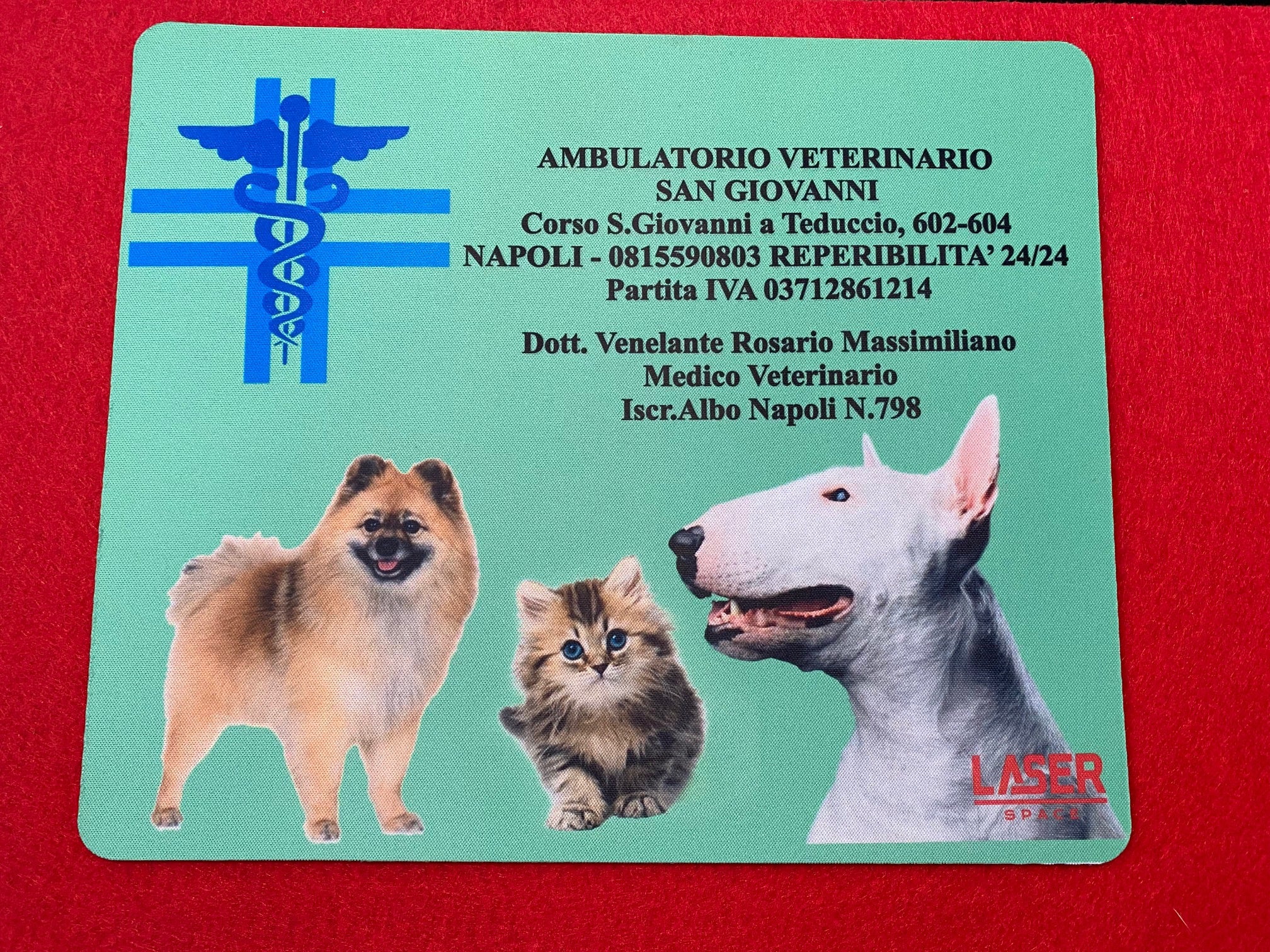 Tappetino Mouse personalizzato con la tua foto in microfibra