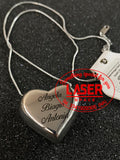 Collana con cuore Bombato  in acciaio inossidabile Bijoux incisione Laser