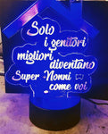 Lampada Led Festa dei Nonni multicolor
