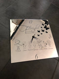 Orologio da parete plexiglass argento specchio family